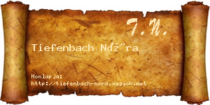 Tiefenbach Nóra névjegykártya